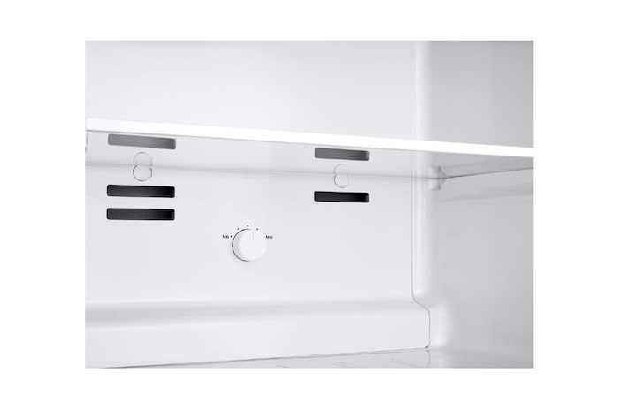 Handle view of 217L Top Freezer Refrigerator Essence Matte Black with LinearCooling and Deodorizer.